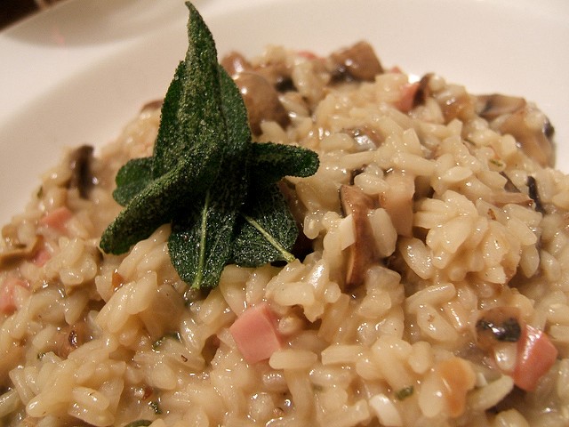 risotto jambon champignon au camping