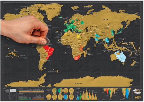 Carte du Monde à Gratter Originale Edition Voyage