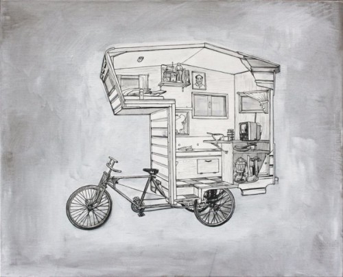 Ebauche Camper Bike construit par Kevin Cyr