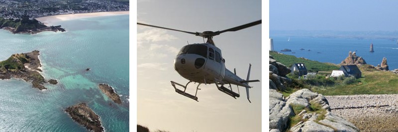 Hélicoptère en Bretagne