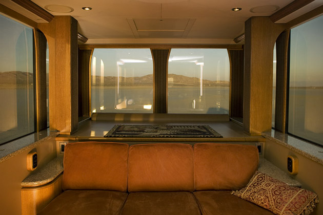 l'arrière du camping car